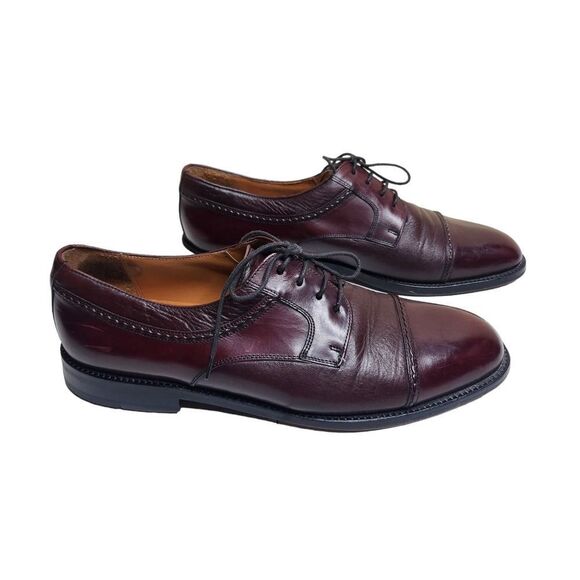 Mezlan mens maroon leather lace up oxfords Sz 8.5 Mezlan mens maroon leather lace up oxfords Sz 8.5 | eBay main image 3